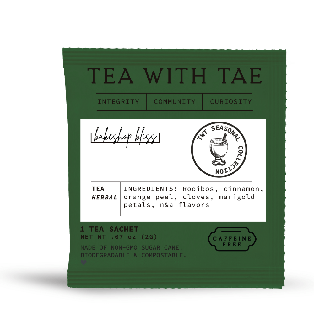 Bakeshop Bliss 50 ct. Overwrap Bag - Tea with Tae