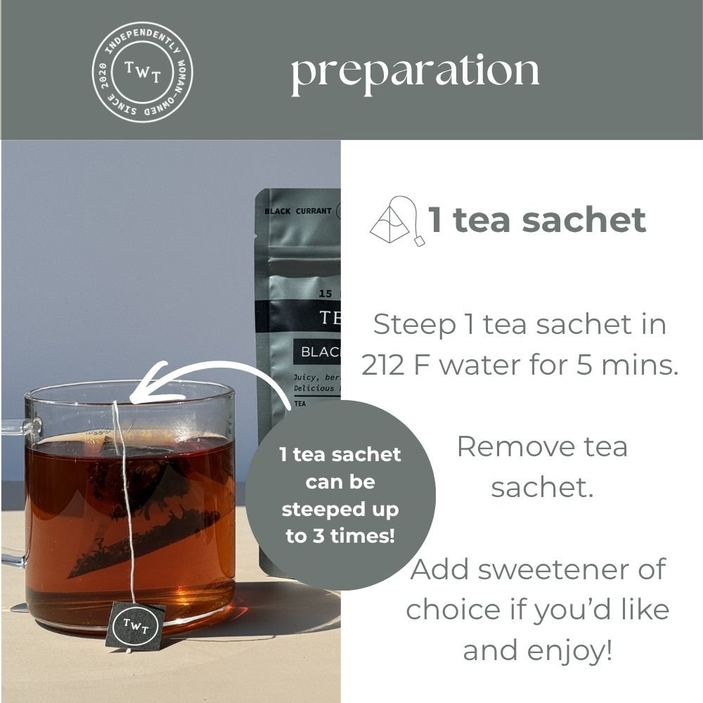 Black Currant Hot Tea Pouch - Tea with Tae