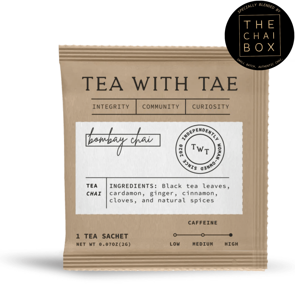 Bombay Chai 50 ct. Overwrap Bag - Tea with Tae
