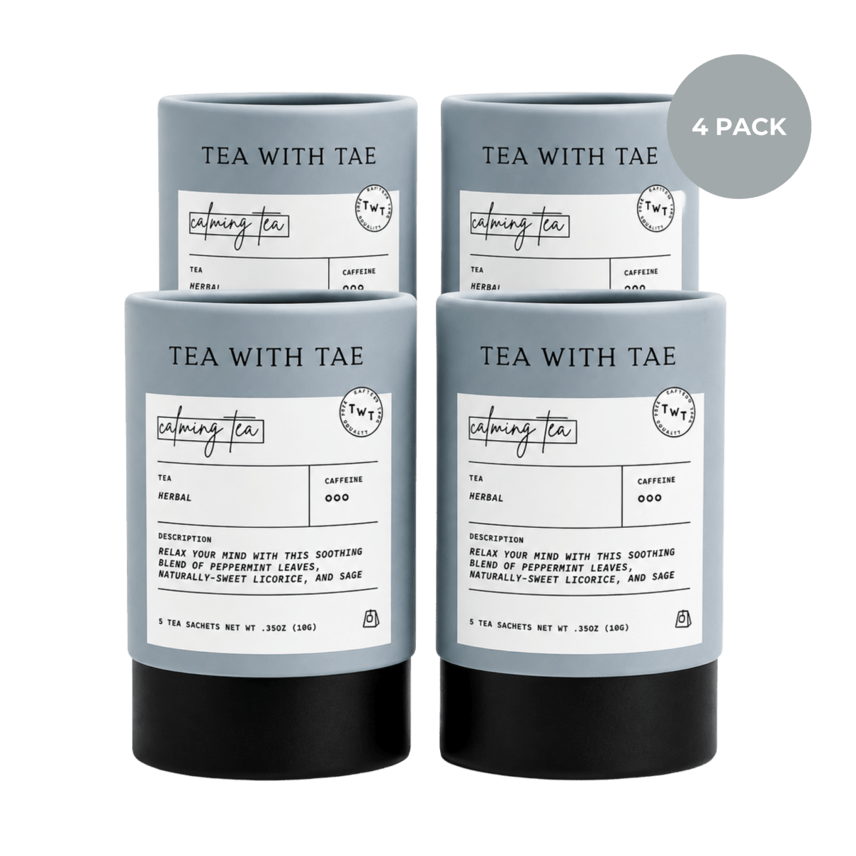 Calming Tea Mini Tea Tube (5 tea bags) - Tea with Tae