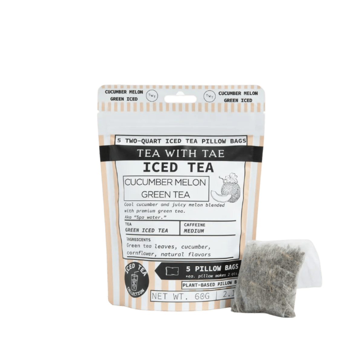 Cucumber Melon Green Pouch (5 pillow bags) - Tea with Tae