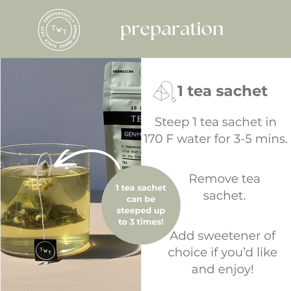 Genmaicha (Traditional Japanese Green Tea) Hot Tea Pouch - Tea with Tae