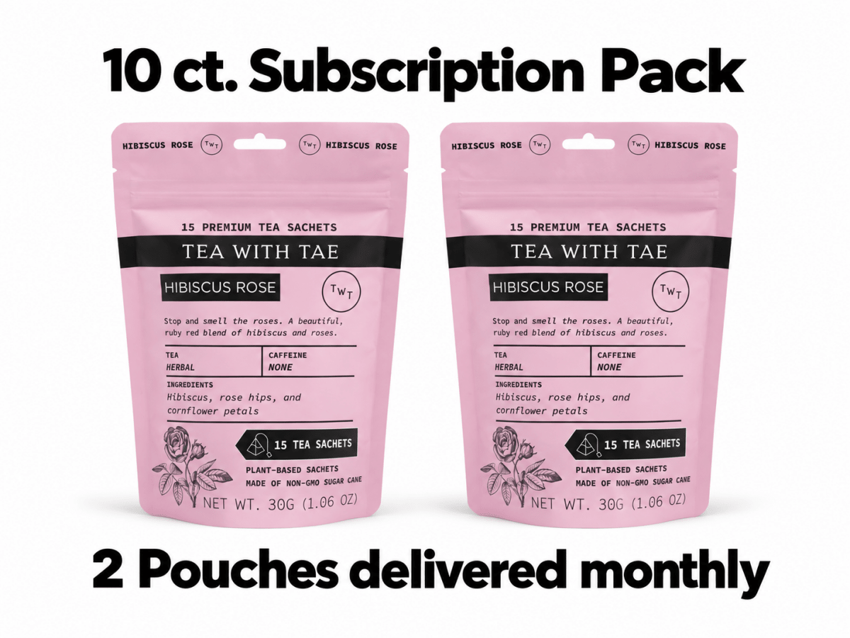 Hibiscus Rose Hot Tea Pouch - Tea with Tae
