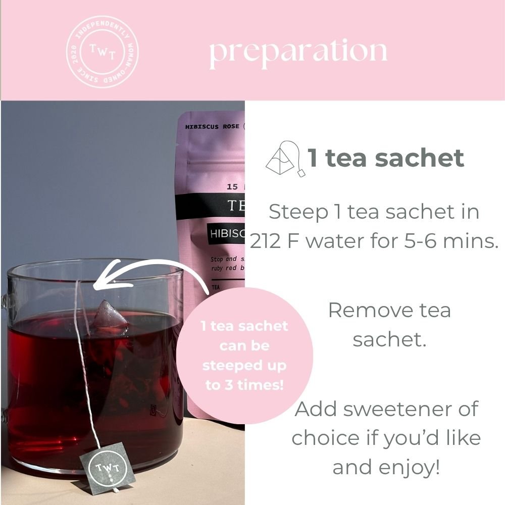 Hibiscus Rose Hot Tea Pouch - Tea with Tae