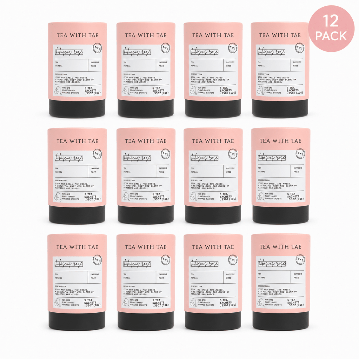 Hibiscus Rose Mini Tea Tube (5 tea bags) - Tea with Tae