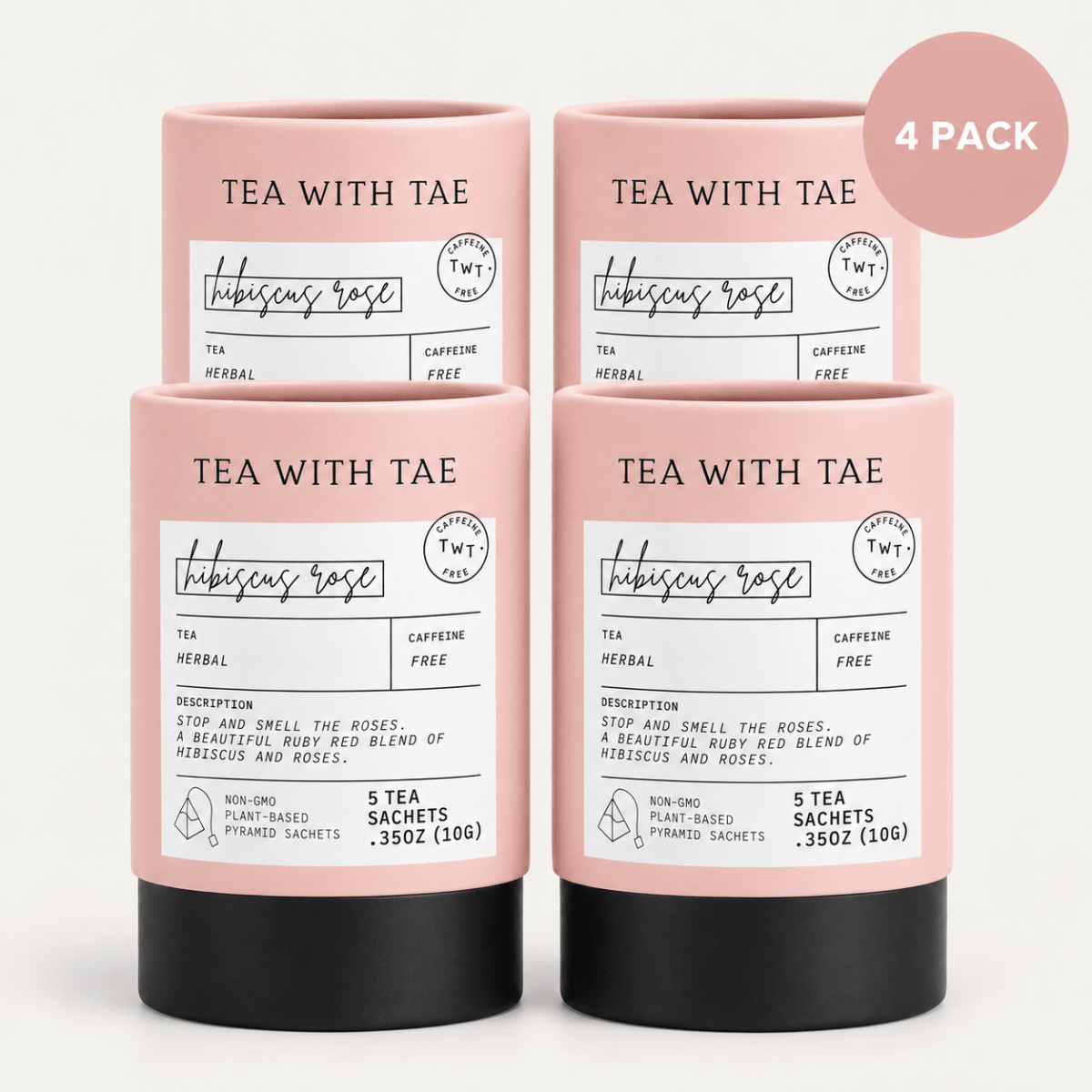 Hibiscus Rose Mini Tea Tube (5 tea bags) - Tea with Tae