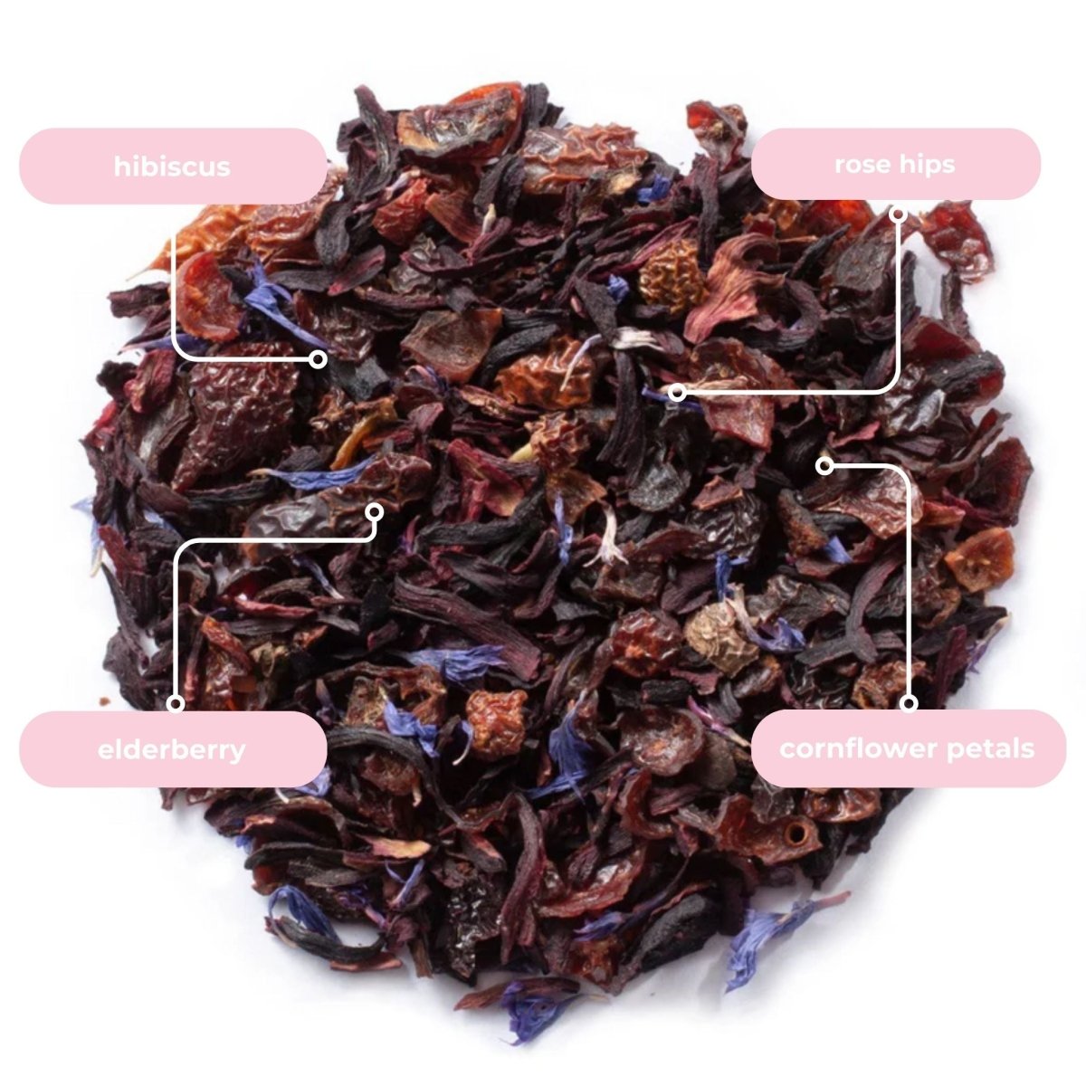 Hibiscus Rose Mini Tea Tube (5 tea bags) - Tea with Tae