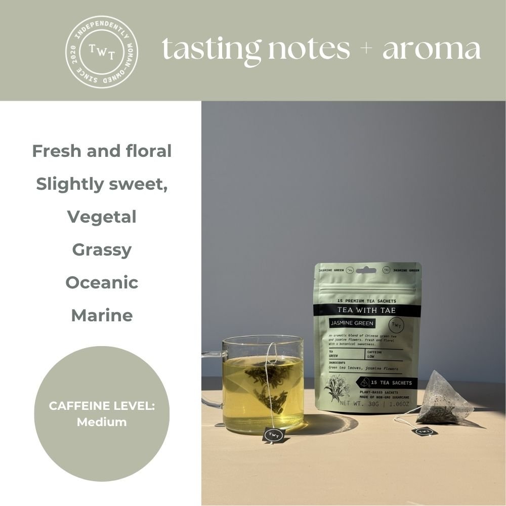 Jasmine Green Hot Tea Pouch - Tea with Tae