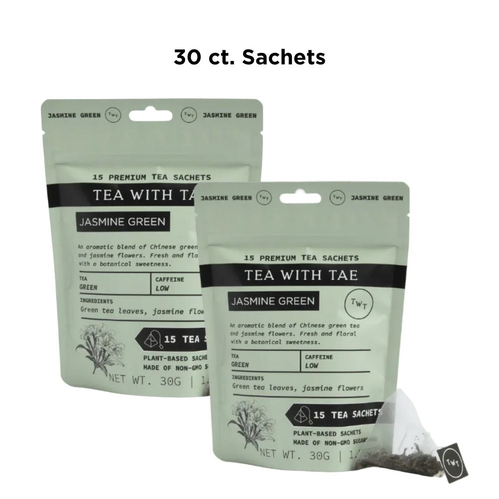 Jasmine Green Hot Tea Pouch - Tea with Tae