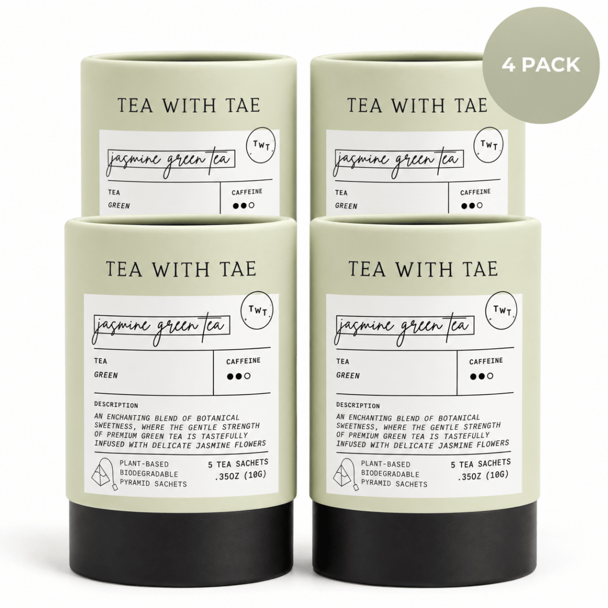 Jasmine Green Tea Mini Tea Tube (5 tea bags) - Tea with Tae