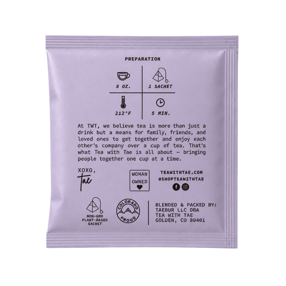 Lavender Earl Grey 50 ct. Overwrap Bag - Tea with Tae