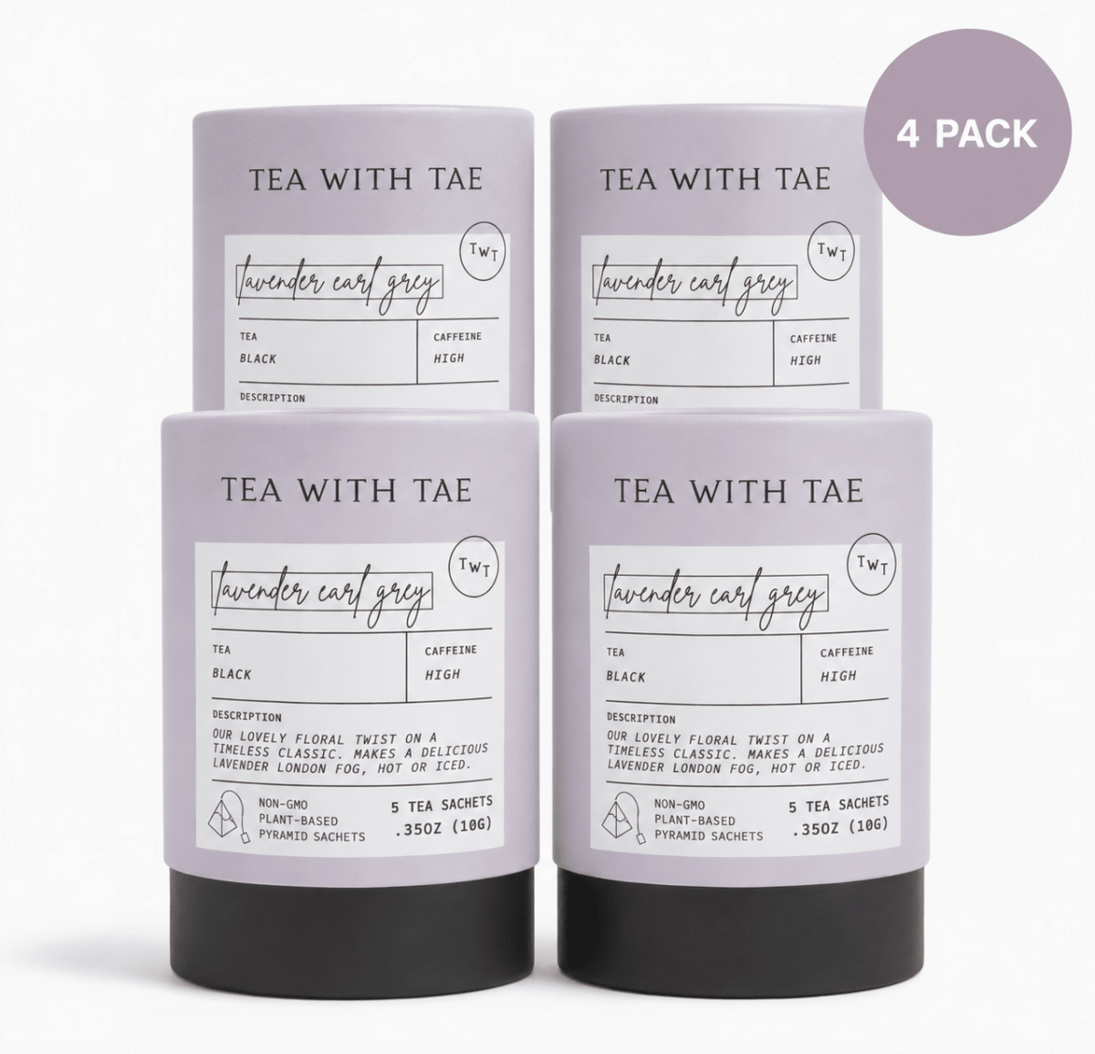 Lavender Earl Grey Mini Tea Tube (5 tea bags) - Tea with Tae