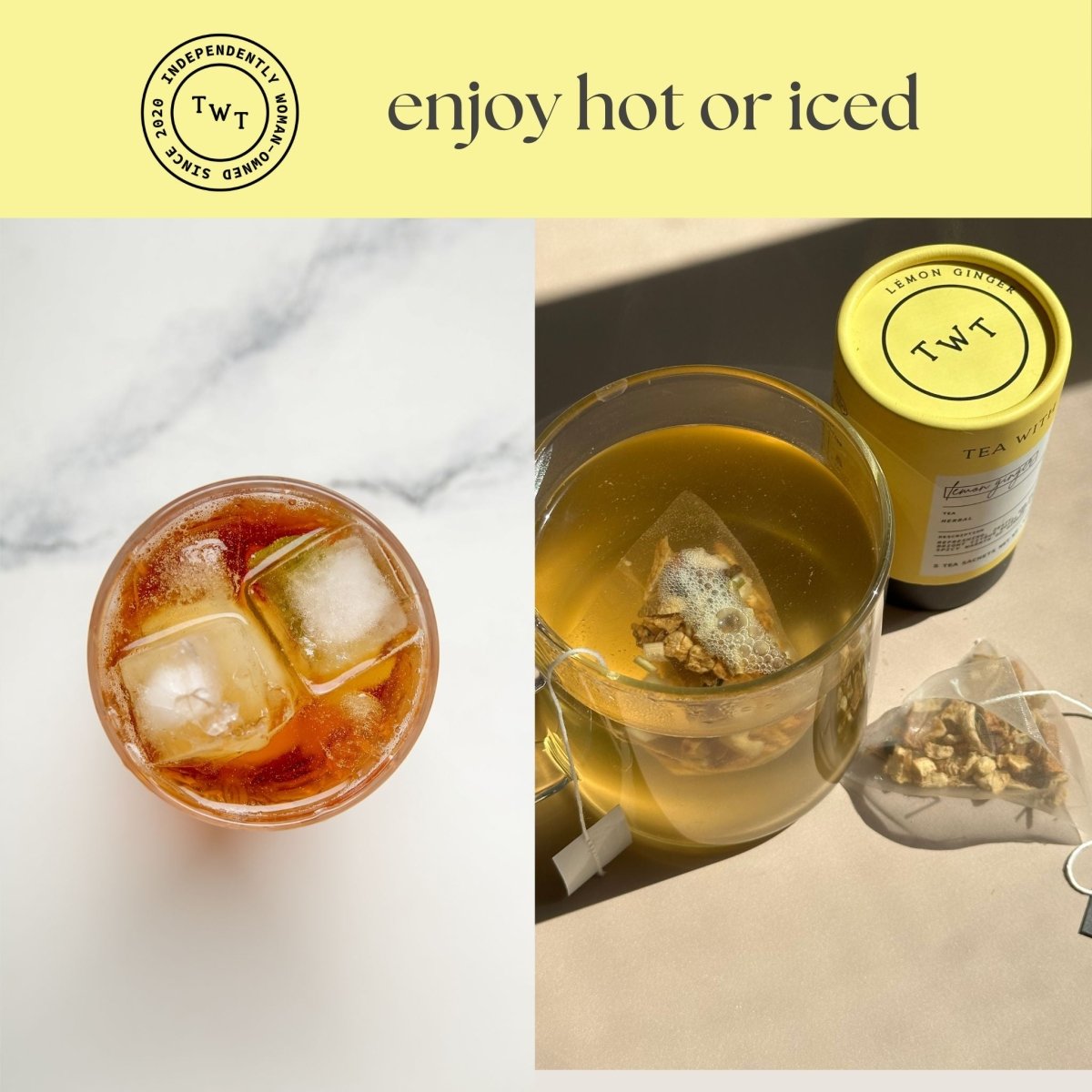 Lemon Ginger Mini Tea Tube (5 tea bags) - Tea with Tae