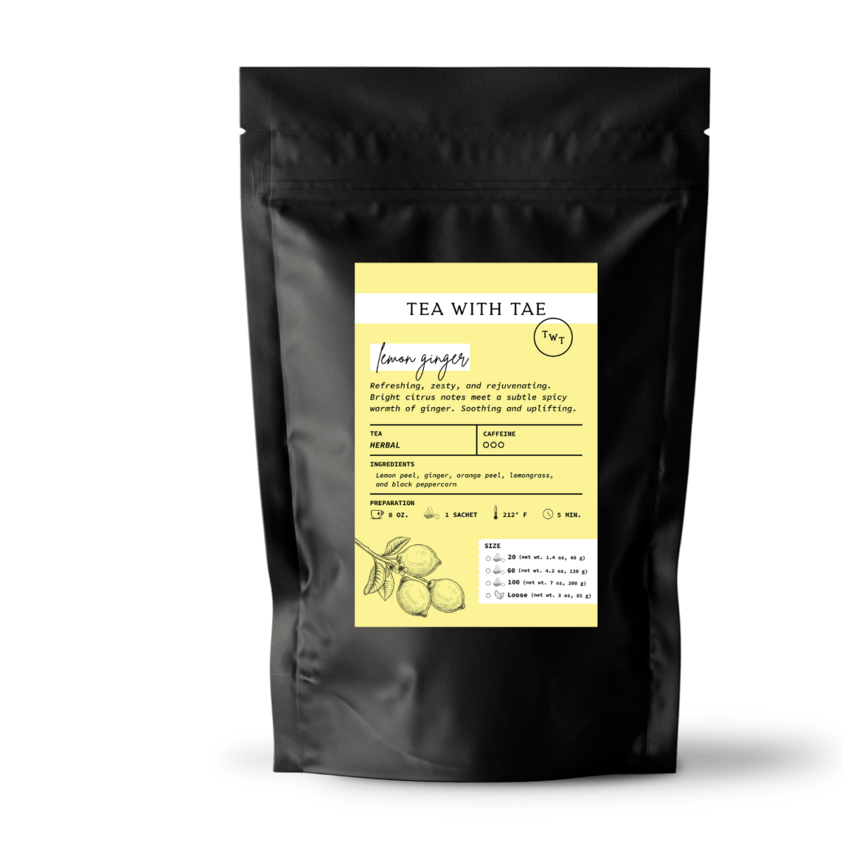 Lemon Ginger Pouch - Tea with Tae