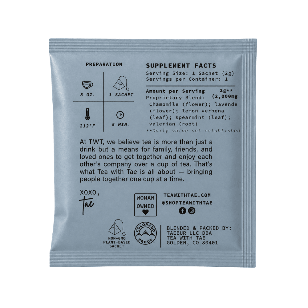 Nighttime Routine 50 ct. Overwrap Bag - Tea with Tae