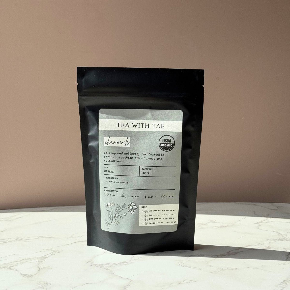 Organic Chamomile Pouch - Tea with Tae