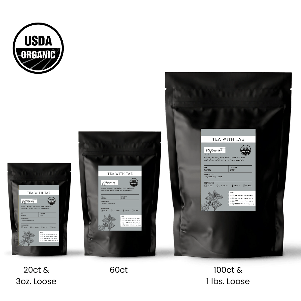 Organic Peppermint Pouch - Tea with Tae