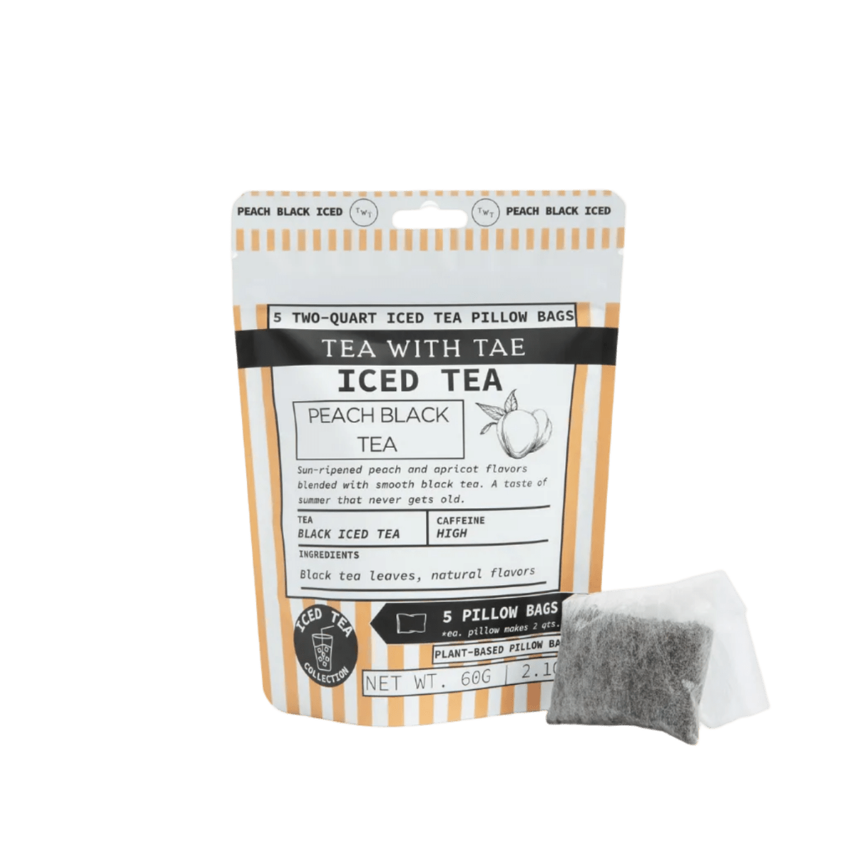 Peach Black Pouch (5 pillow bags) - Tea with Tae