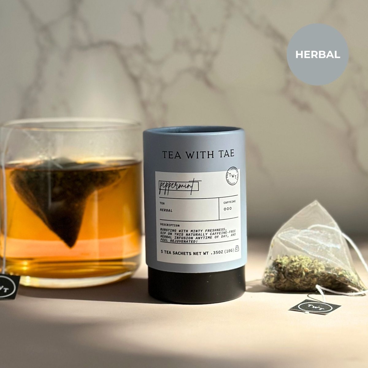 Peppermint Mini Tea Tube (5 tea bags) - Tea with Tae