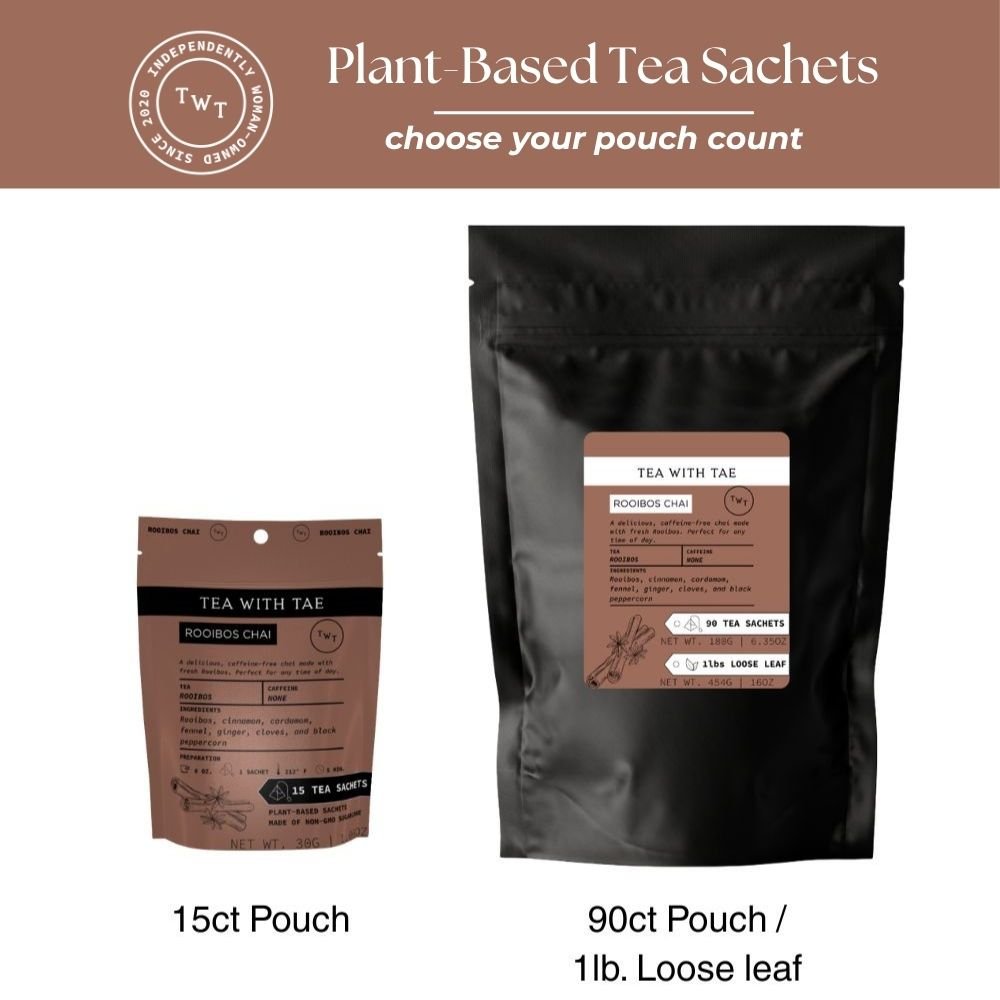 Rooibos Chai Hot Tea Pouch - Tea with Tae