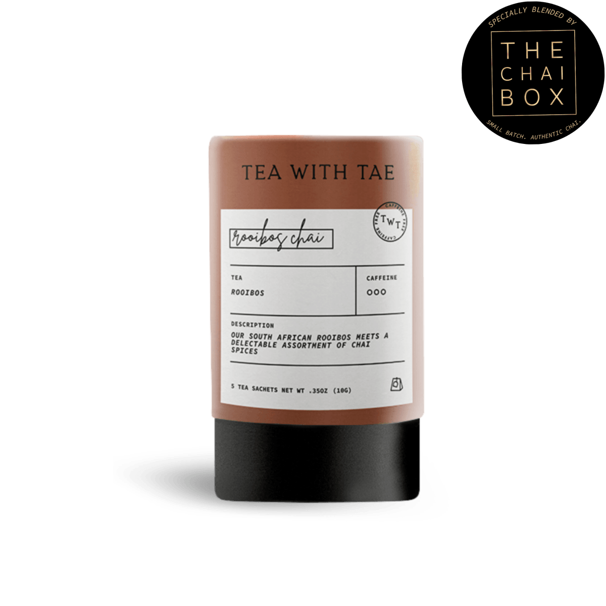 Rooibos Chai Mini Tea Tube (5 tea bags) - Tea with Tae