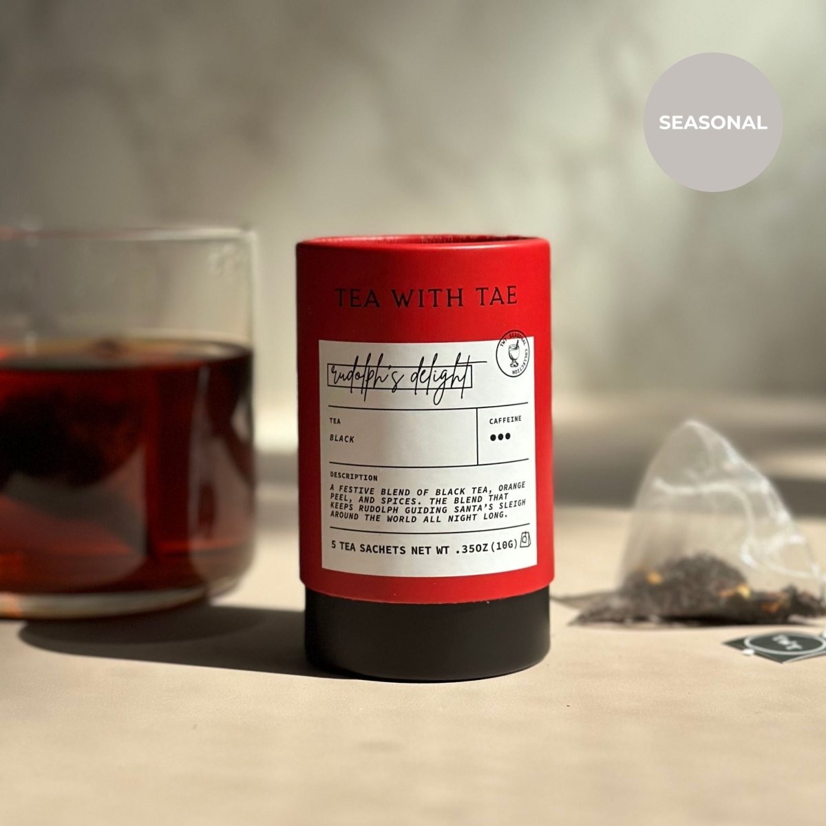 Rudolph's Delight Mini Tea Tube (5 tea bags) - Tea with Tae