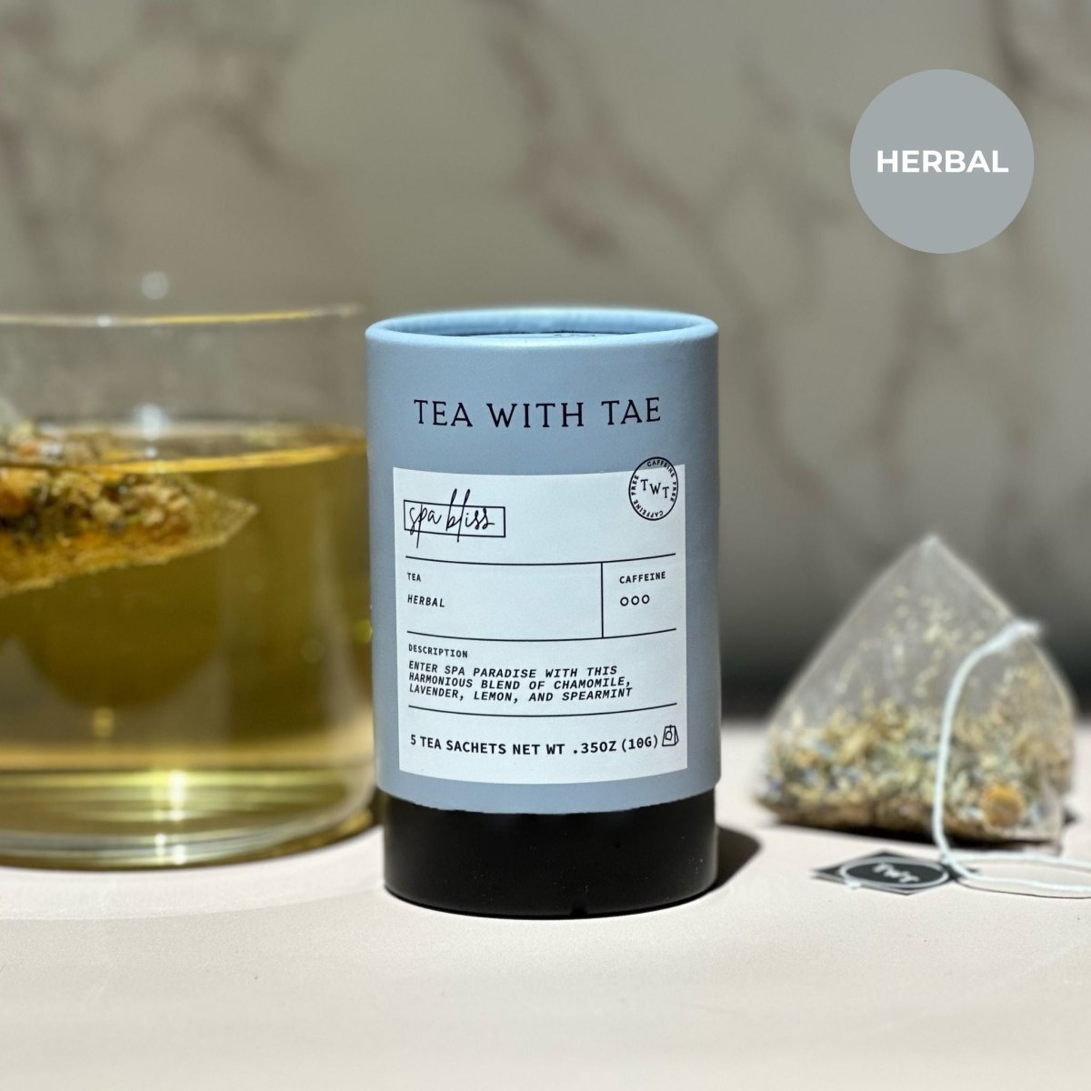 Spa Bliss Mini Tea Tube (5 tea bags) - Tea with Tae