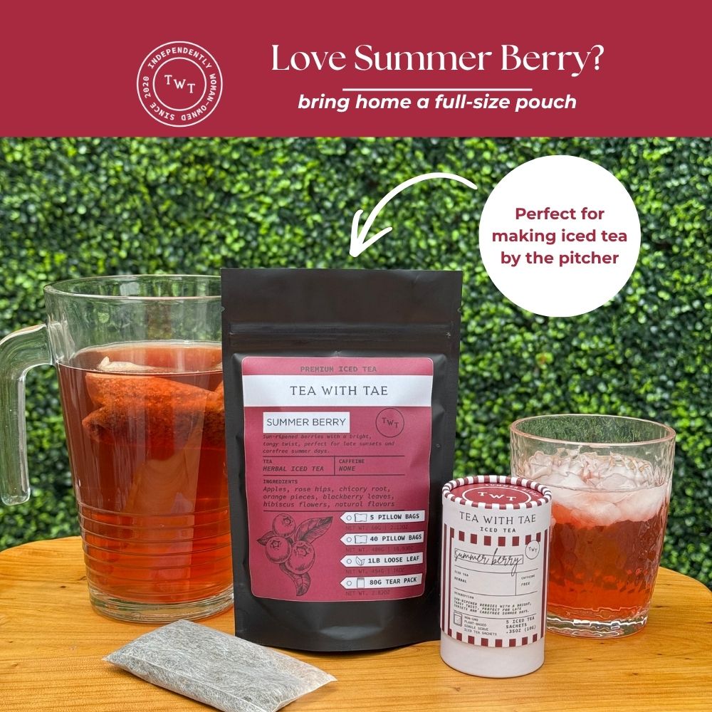Summer Berry Iced Mini Tea Tube (5 iced sachets) - Tea with Tae
