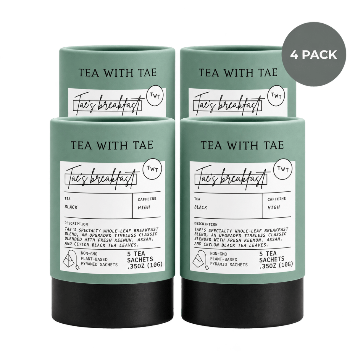 Tae's Breakfast Mini Tea Tube (5 tea bags) - Tea with Tae