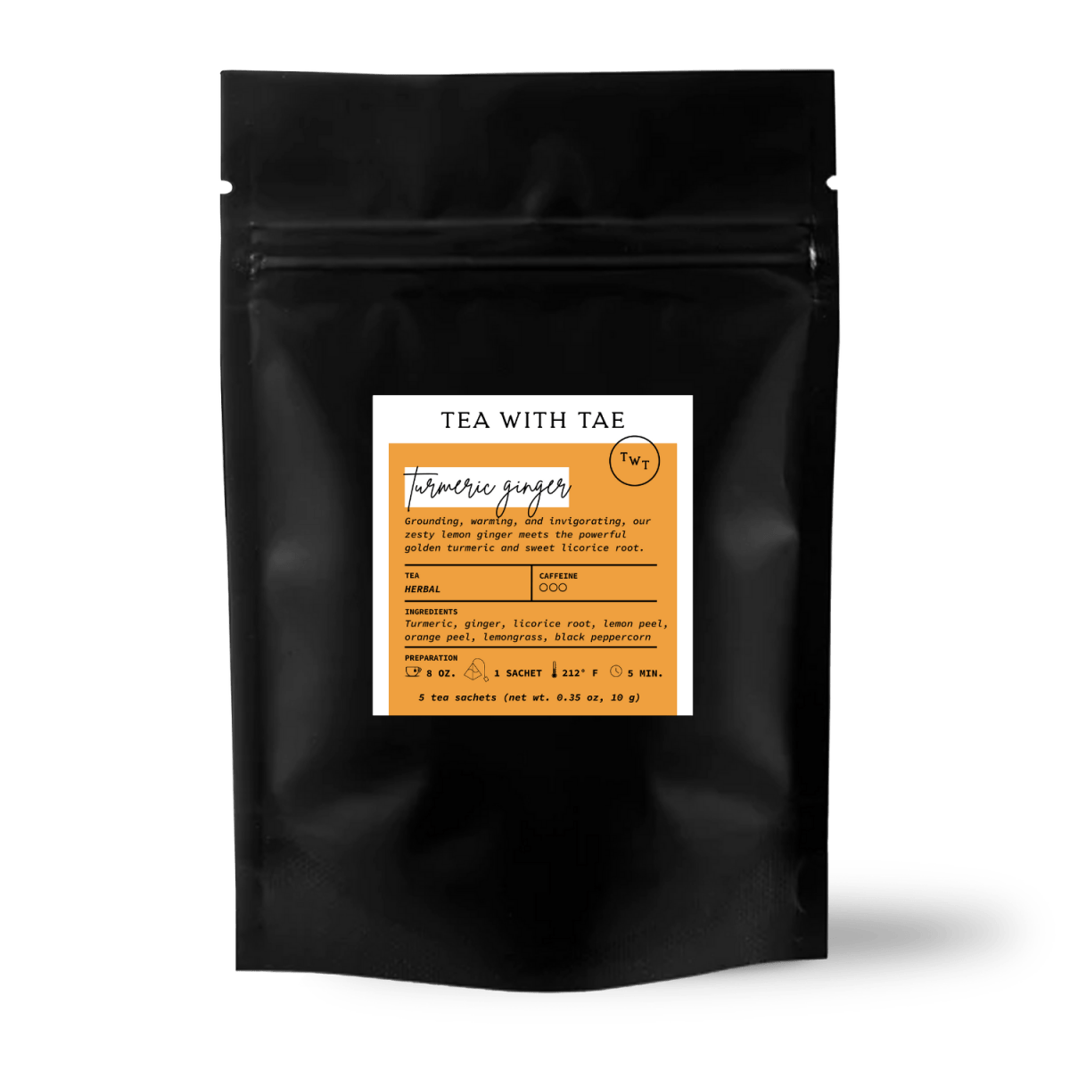 Turmeric Ginger 5ct. Pouch - Tea with Tae