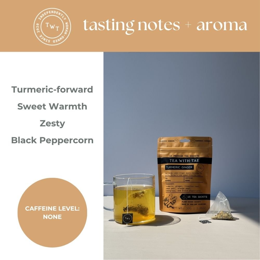 Turmeric Ginger Hot Tea Pouch - Tea with Tae