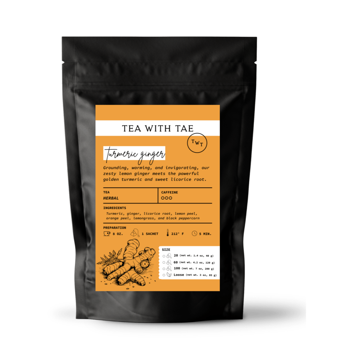 Turmeric Ginger Pouch - Tea with Tae