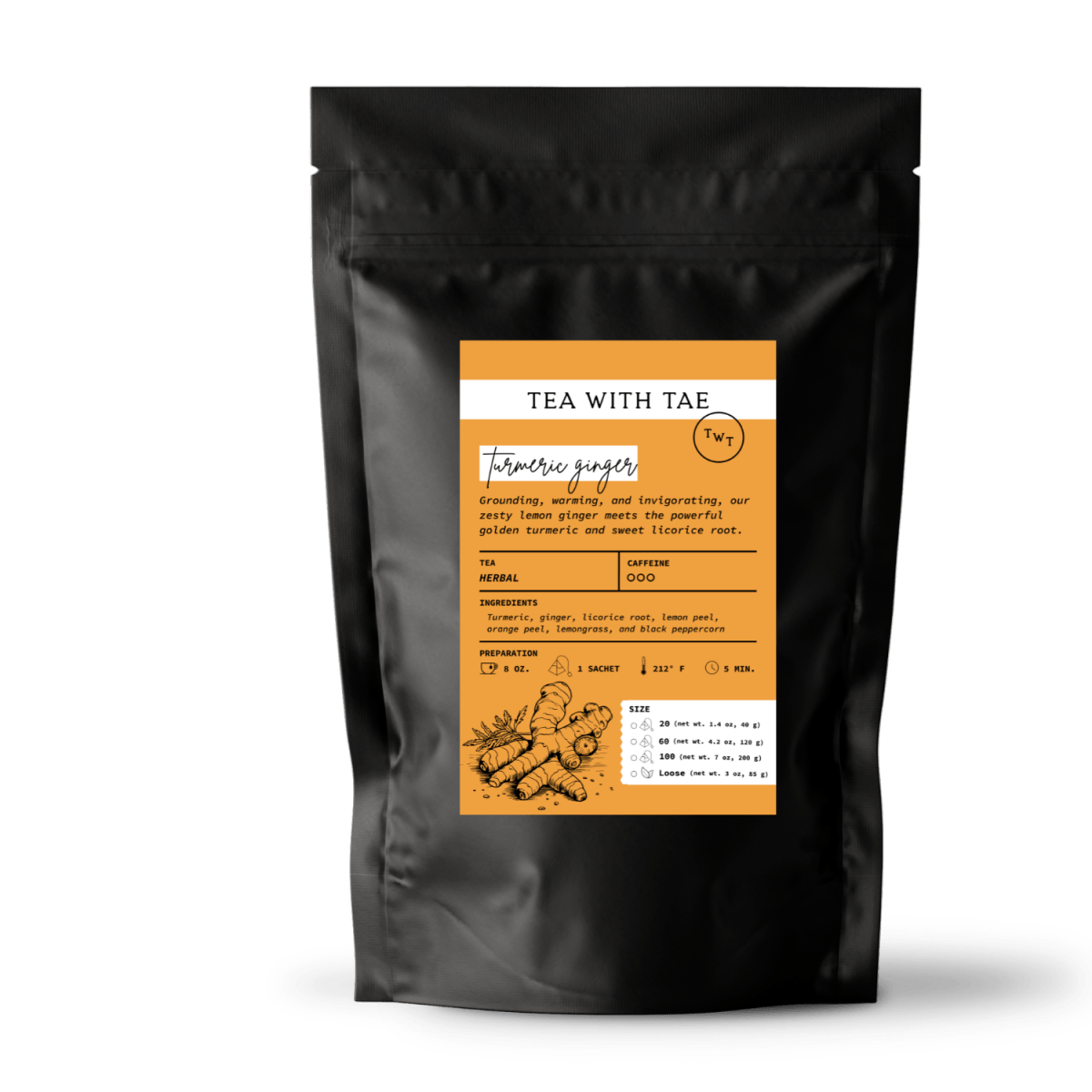 Turmeric Ginger Pouch - Tea with Tae
