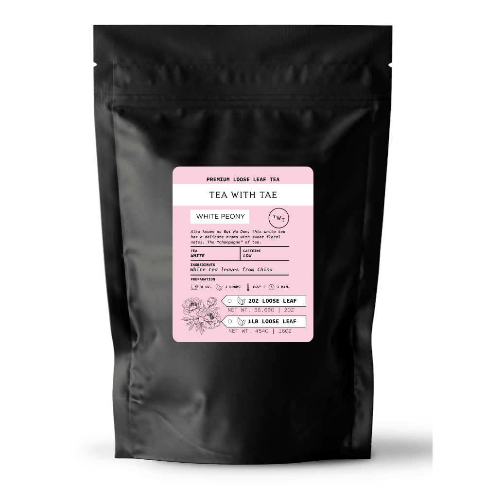 White Peony Loose Leaf Tea Pouch (2oz. or 1lb.) - Tea with Tae