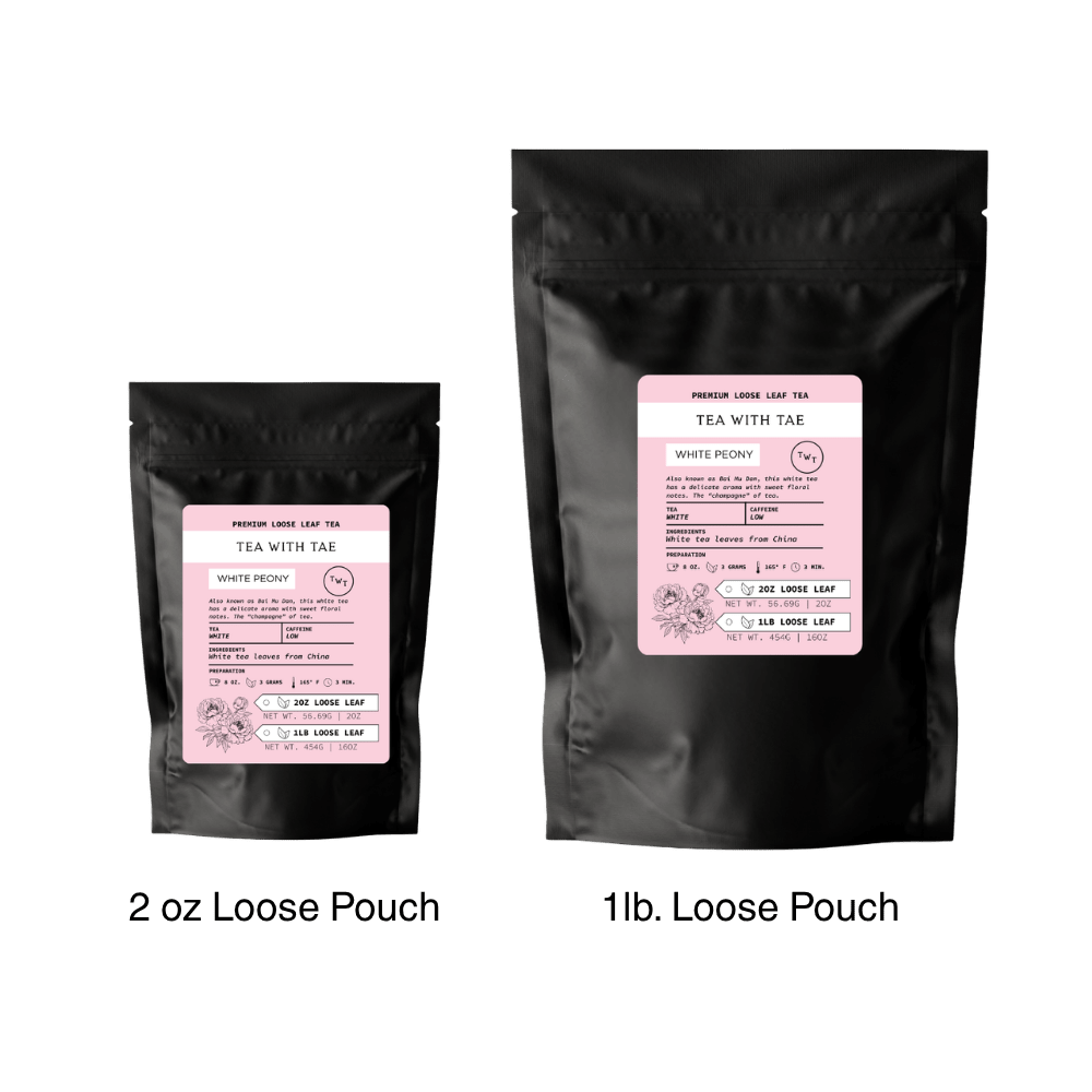 White Peony Loose Leaf Tea Pouch (2oz. or 1lb.) - Tea with Tae