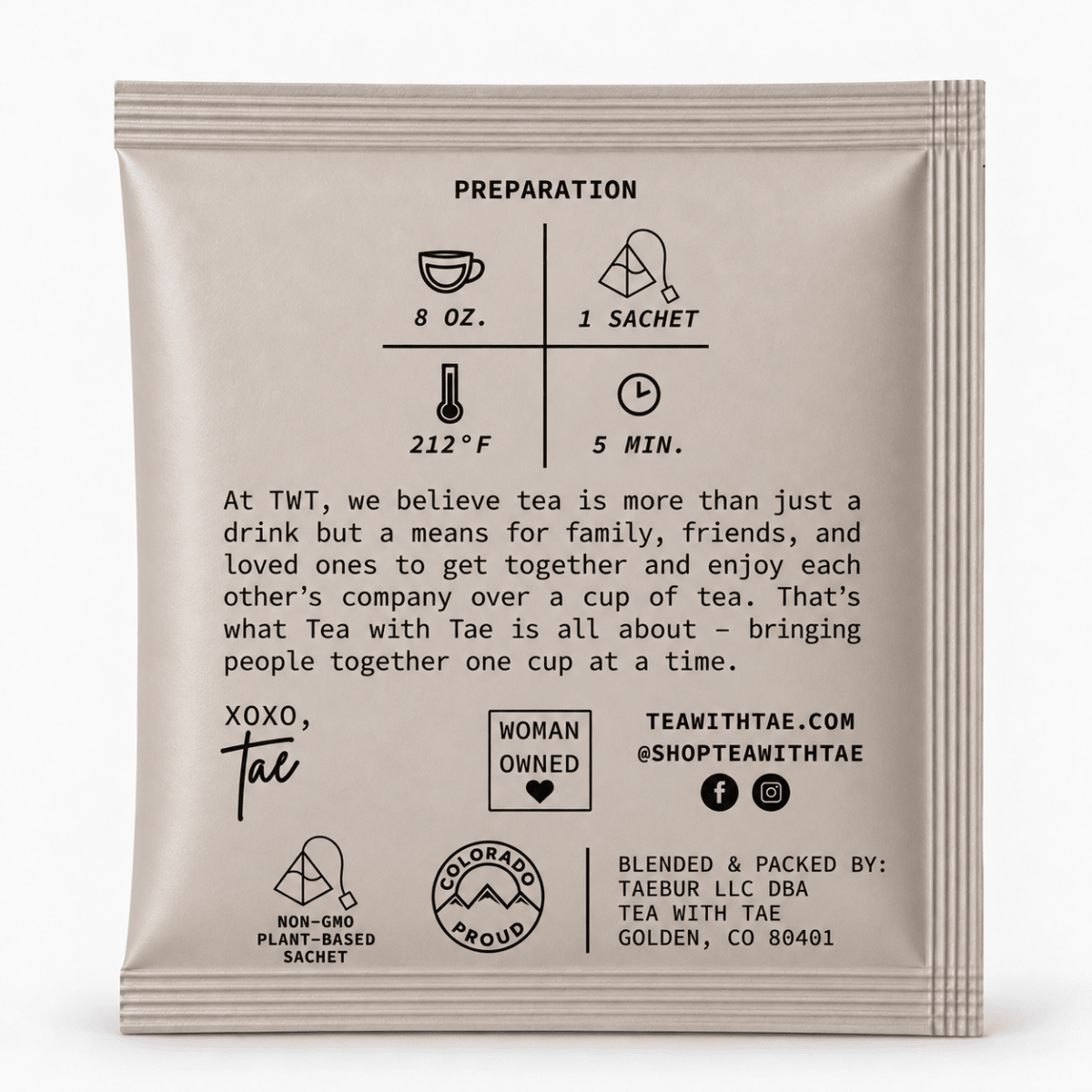 Winter Bliss 50 ct. Overwrap Bag - Tea with Tae