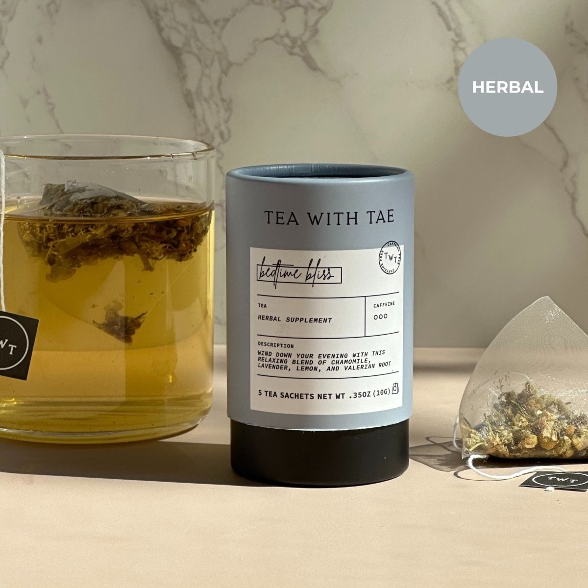 Bedtime Bliss Mini Tea Tube (5 tea bags) - Tea with Tae