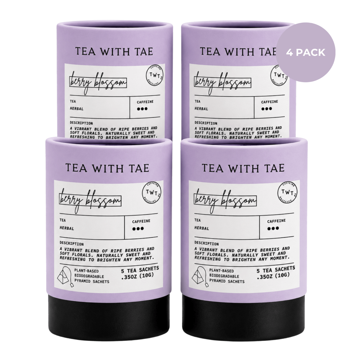 Berry Blossom Mini Tea Tube (5 tea bags) - Tea with Tae