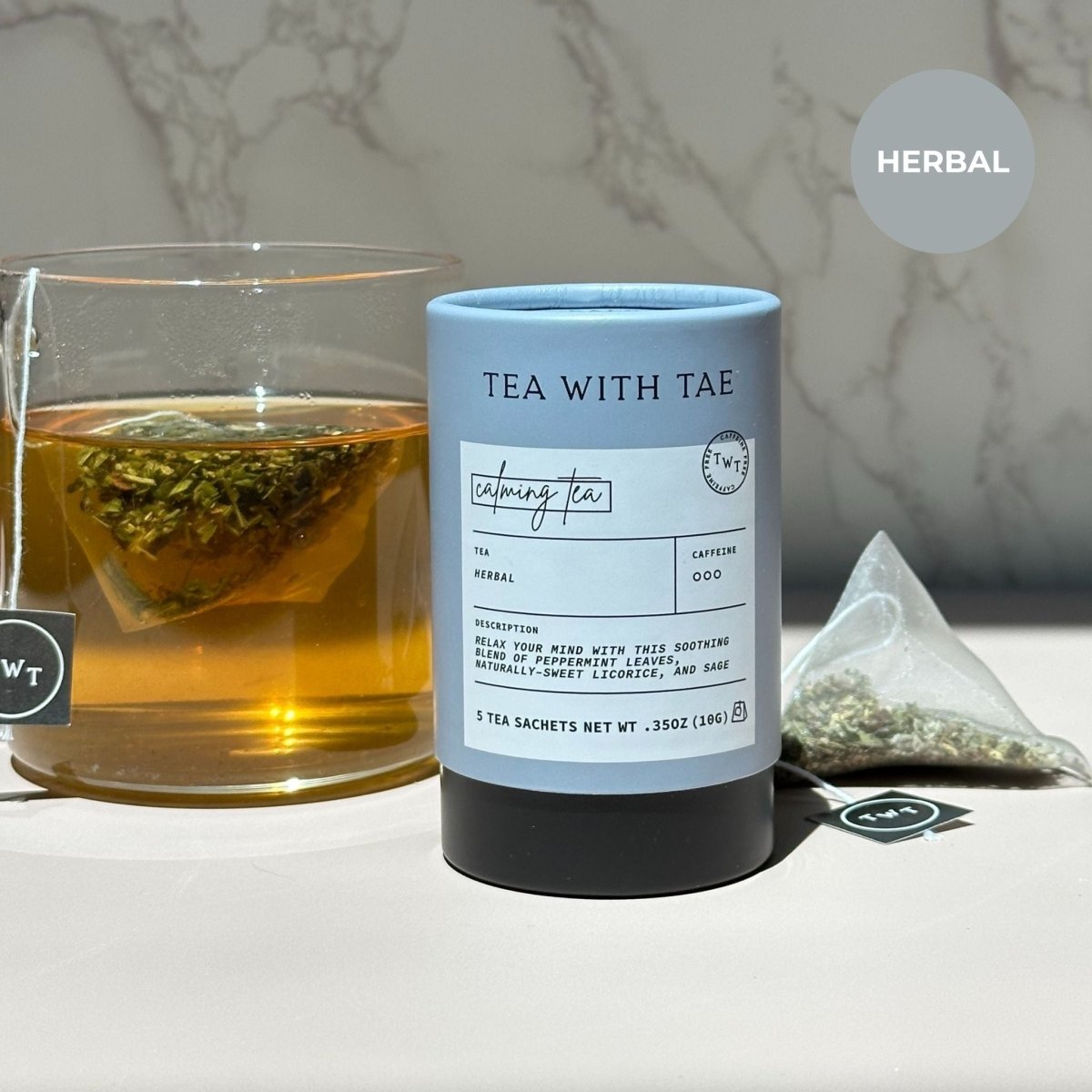 Calming Tea Mini Tea Tube (5 tea bags) - Tea with Tae