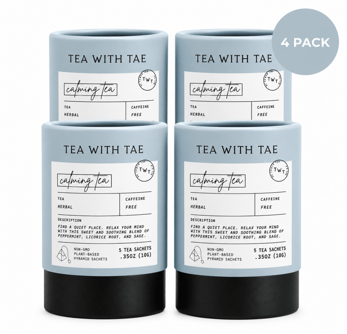 Calming Tea Mini Tea Tube (5 tea bags) - Tea with Tae