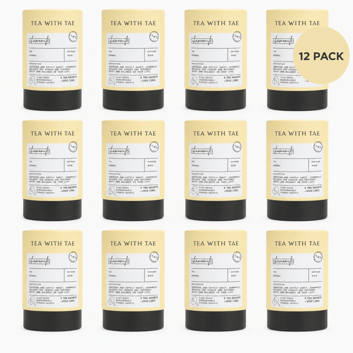 Chamomile Mini Tea Tube (5 tea bags) - Tea with Tae