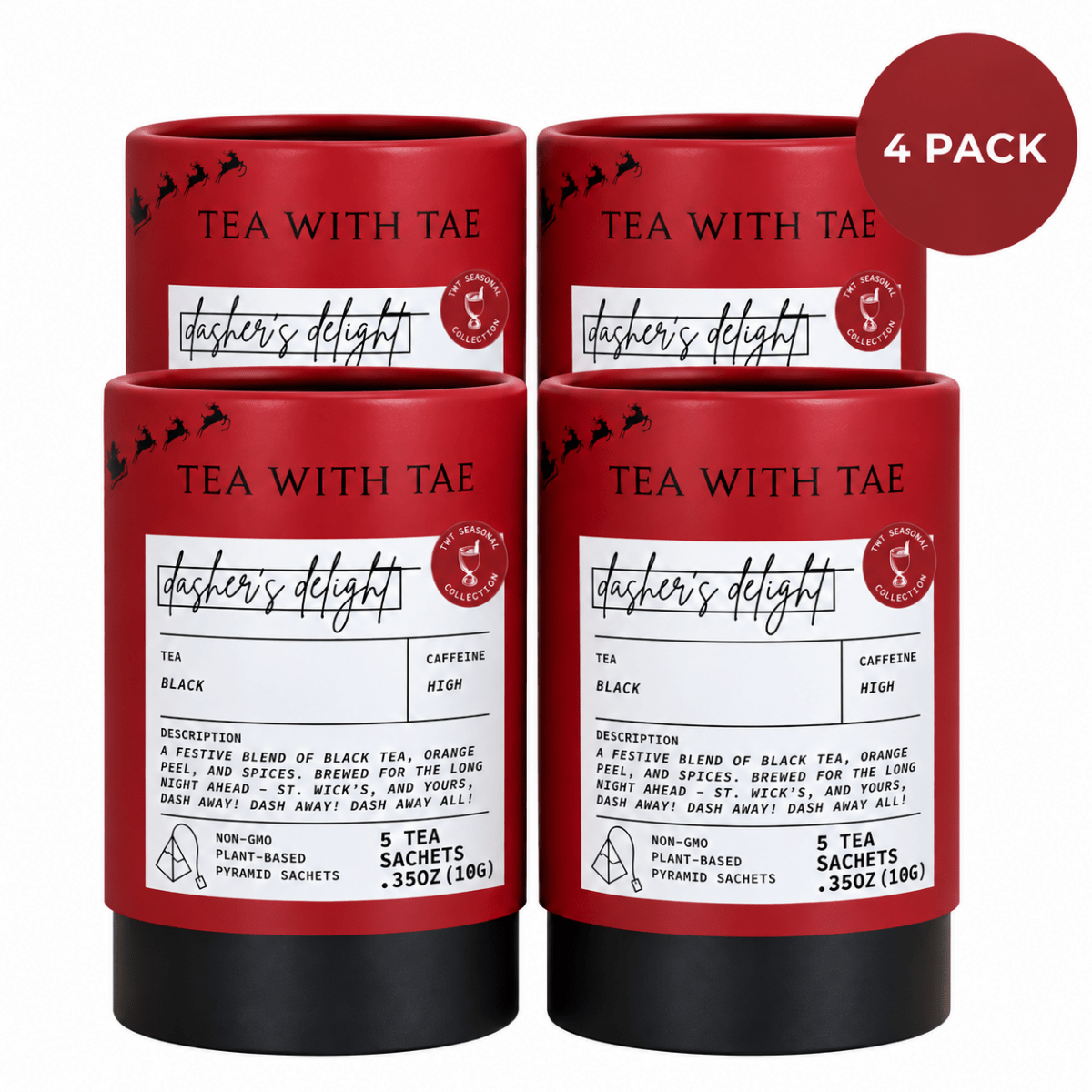 Dasher's Delight Mini Tea Tube (Holiday Special) - Tea with Tae