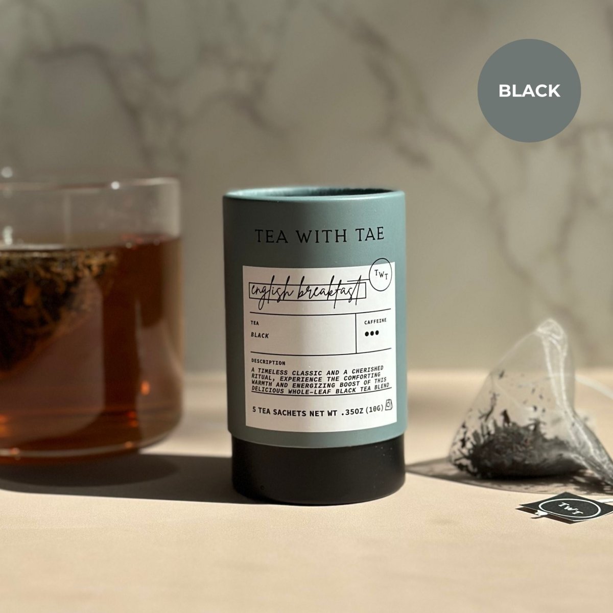 English Breakfast Mini Tea Tube (5 tea bags) - Tea with Tae
