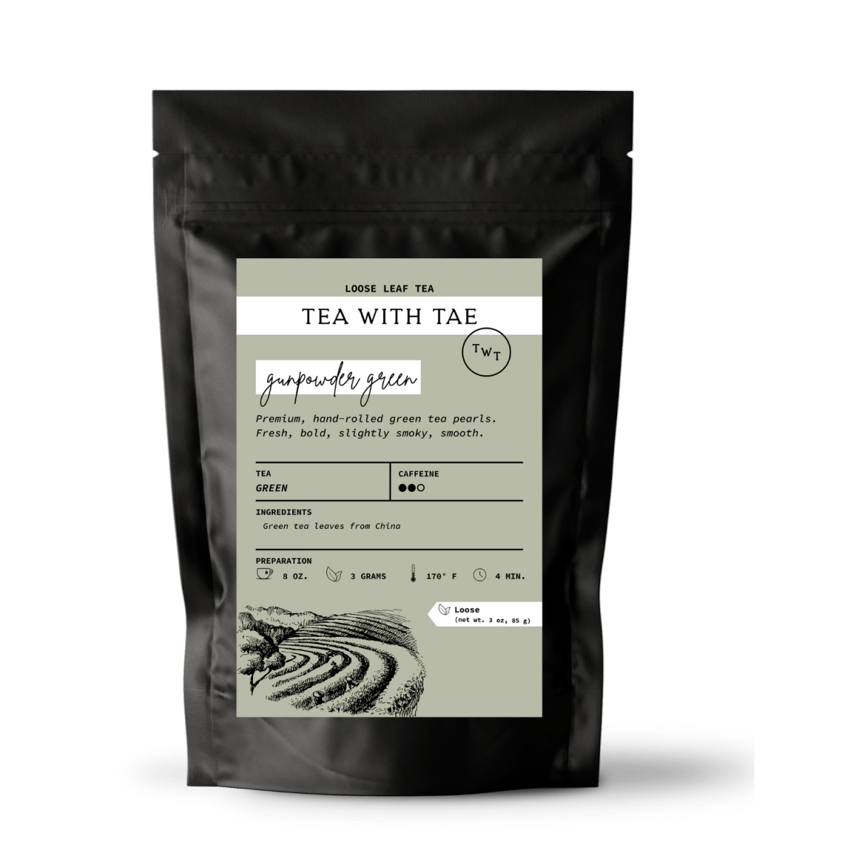 Gunpowder Green 60 - ct. Pouch (Kawa Ni Special) - Tea with Tae