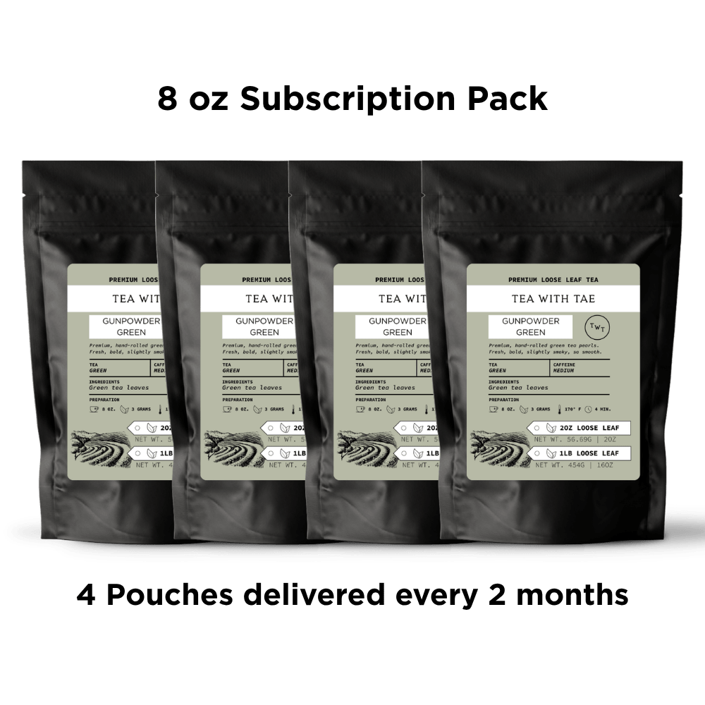 Gunpowder Green Loose Leaf Tea Pouch (2oz. or 1lb.) - Tea with Tae
