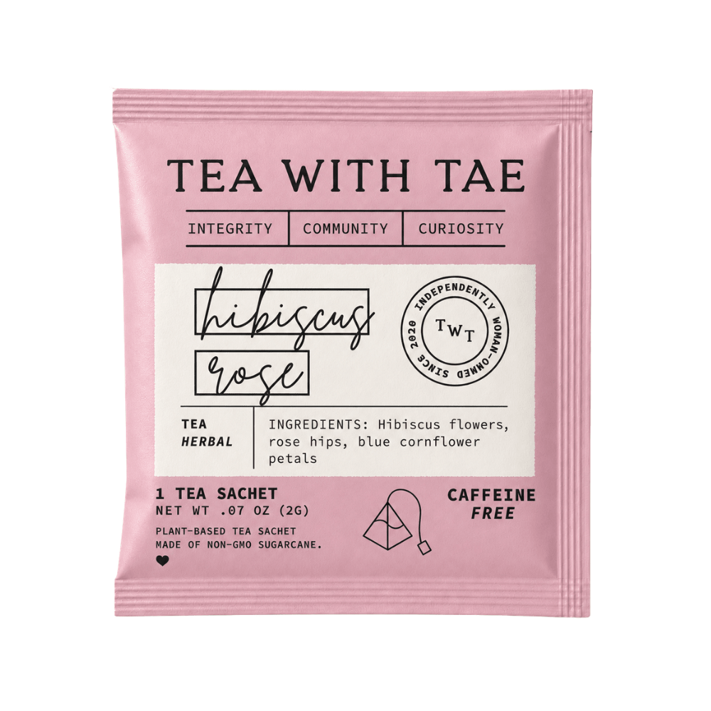 Hibiscus Rose 50 ct. Overwrap Bag - Tea with Tae