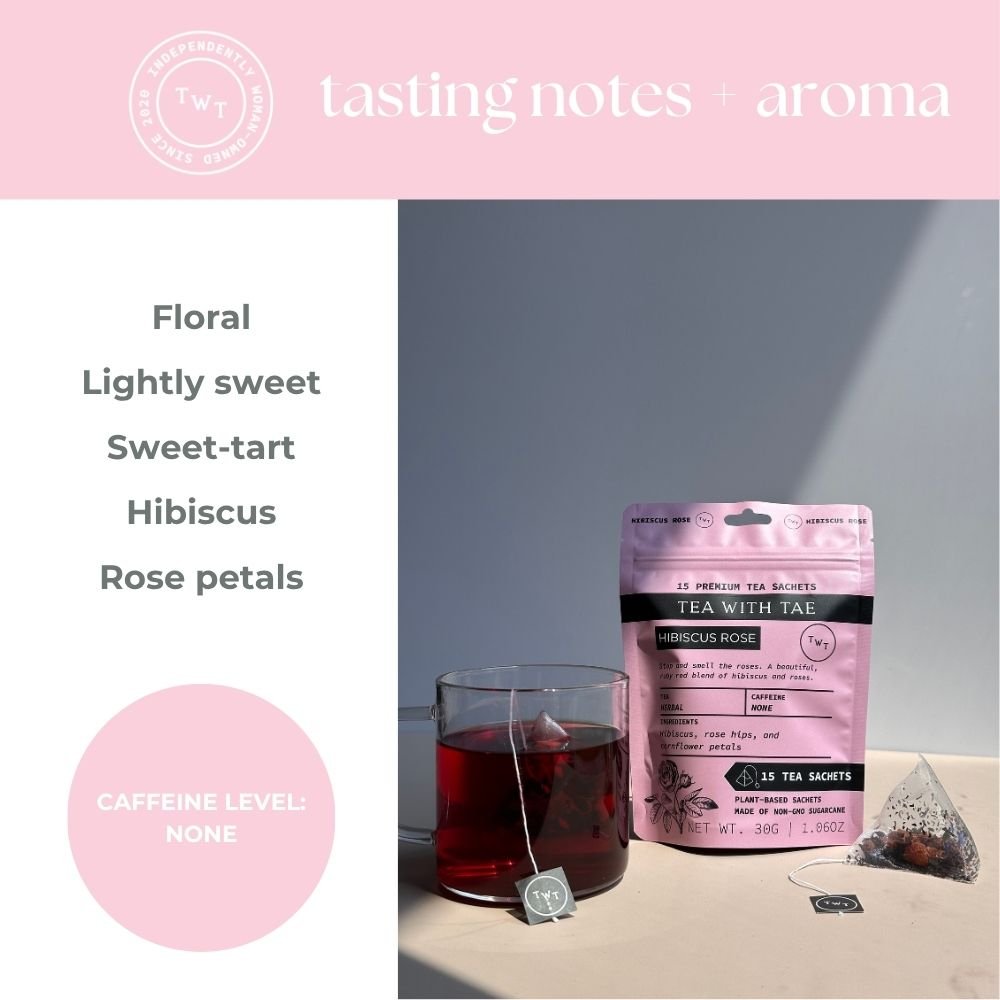 Hibiscus Rose Hot Tea Pouch - Tea with Tae