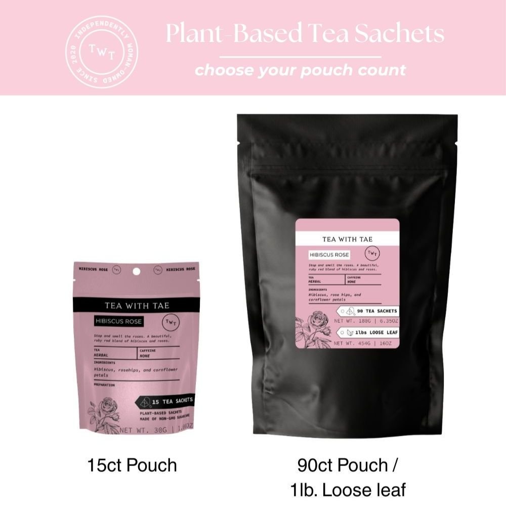 Hibiscus Rose Hot Tea Pouch - Tea with Tae