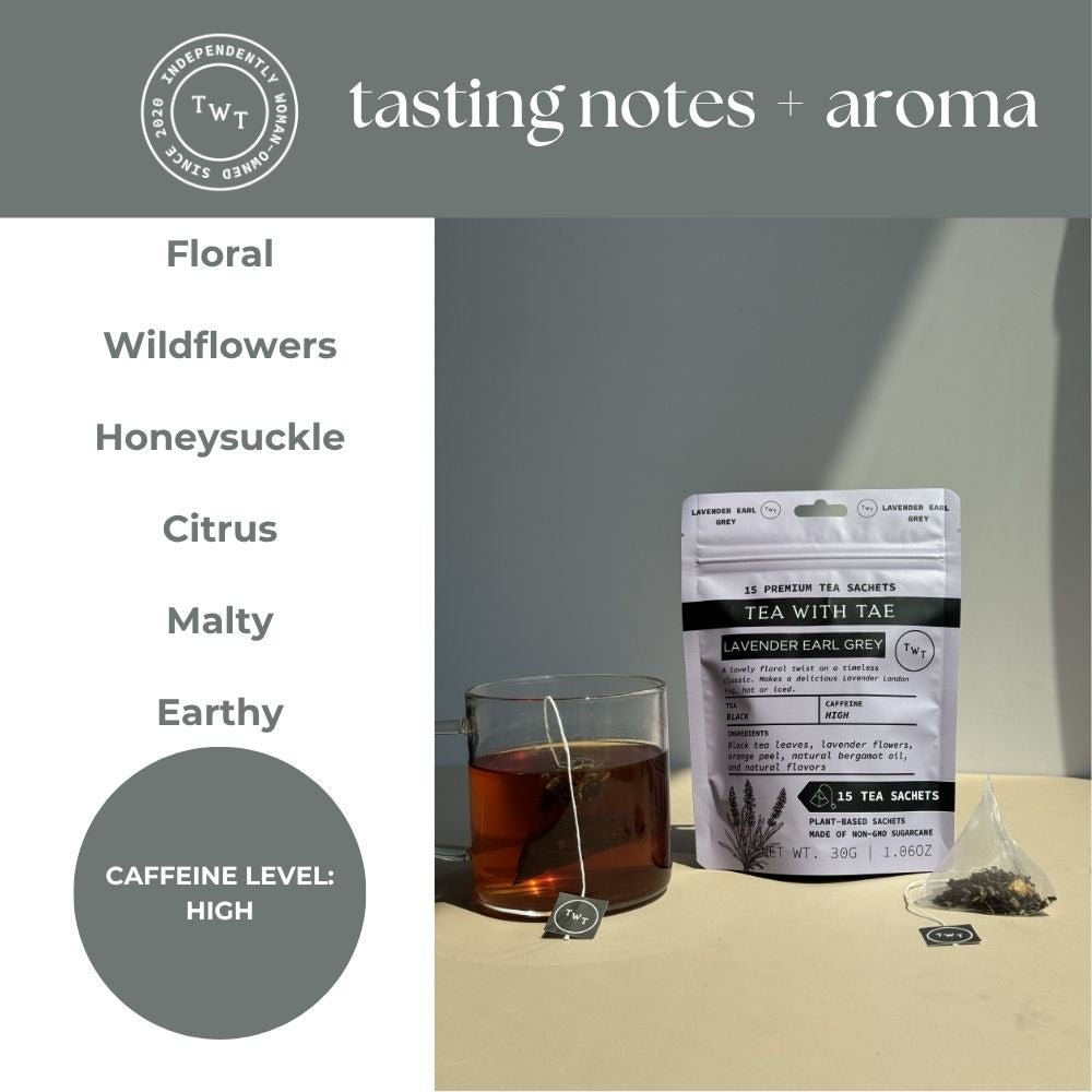 Lavender Earl Grey Hot Tea Pouch - Tea with Tae