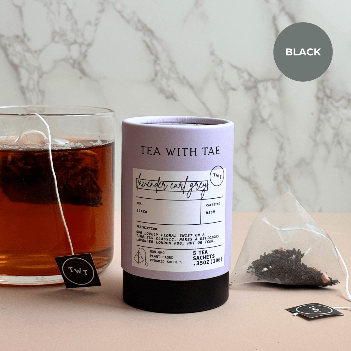 Lavender Earl Grey Mini Tea Tube (5 tea bags) - Tea with Tae